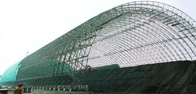 福安热电厂螺栓球网架干煤棚